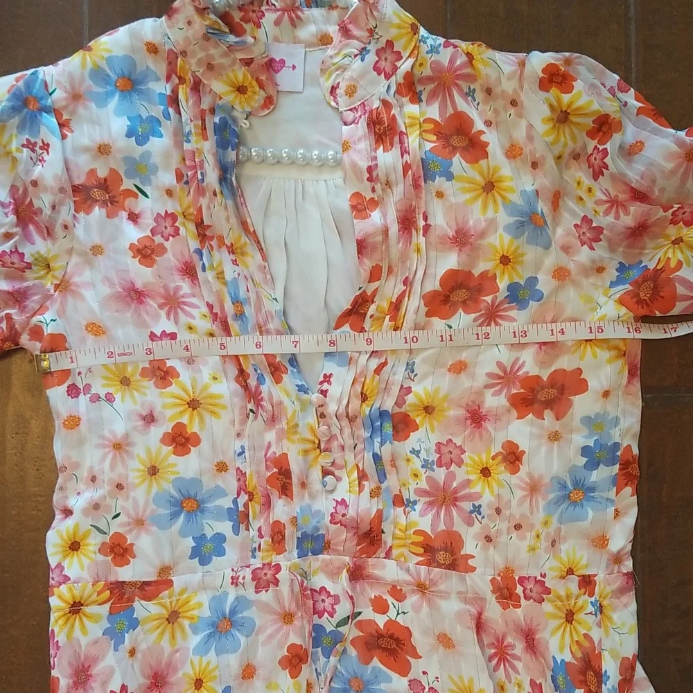 Buddy Love Grace Long Sleeve Shirt Dress Wild Flower Sixe XS - Picture 12 of 15